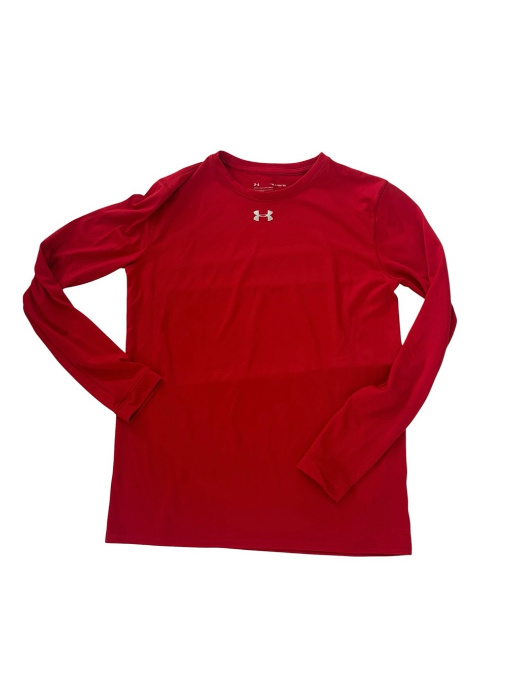 Under Armour Youth Long-Sleeve Red Tee Heat Gear Youth XL (18-20y)